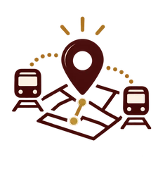 駅と地図のアイコン